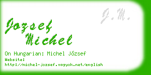 jozsef michel business card